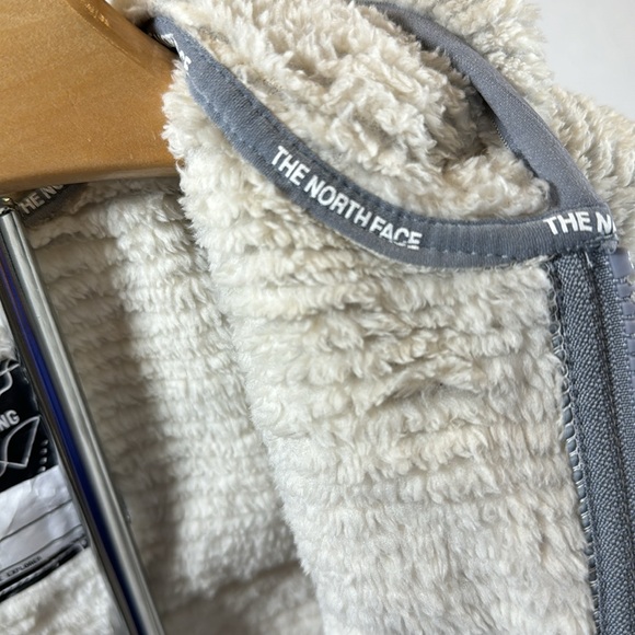 The North Face Girls OSO Striped Vintage White Hooded Fleece Jacket Medium 10-12 - Picture 11 of 12